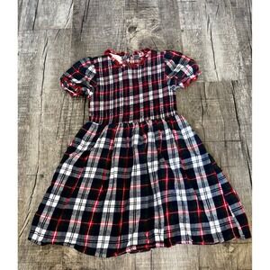 Marie Nicole Clothing Girls Plaid Smocked Christmas Dress Red Green Navy 2XL